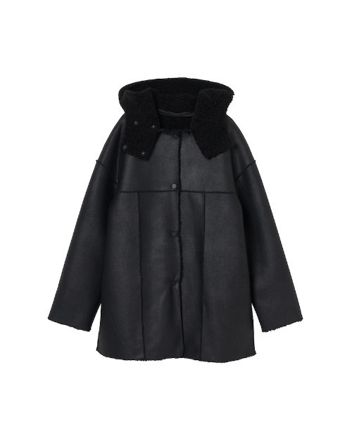 Reversible Hooded Coat/リバーシブルフーデッドコート（ムートン