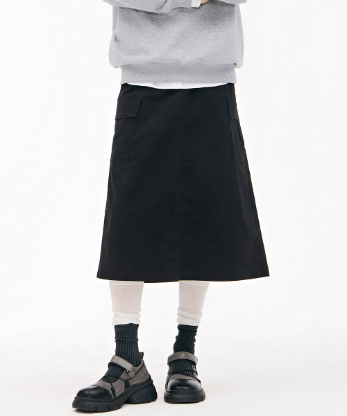CHASECULT(チェイスカルト)の「女性ストレッチカーゴスカート - ブラック(スカート・レディース・ブラック・70/67)」の5枚目の写真