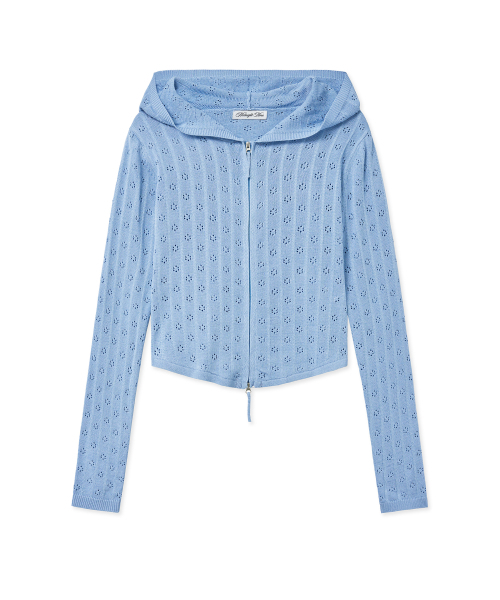 Midnight Move(ミッドナイトムーブ)の「fl hood cardigan (sky blue)(カーディガン/ボレロ・レディース・その他・FREE)」の2枚目の写真
