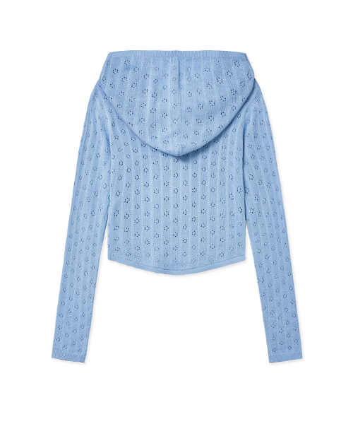 Midnight Move(ミッドナイトムーブ)の「fl hood cardigan (sky blue)(カーディガン/ボレロ・レディース・その他・FREE)」の4枚目の写真