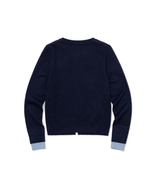 MOAA(モア)の「Dual weave Trim Cardigan (NAVY)(カーディガン/ボレロ・レディース・その他・SMALL/MEDIUM)」の3枚目の写真