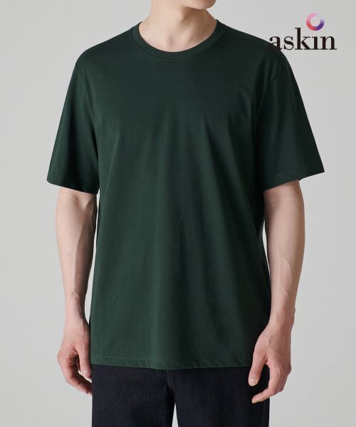 MUSINSA STANDARD（ムシンサスタンダード）の「[クールタンダード] ベーシッククルーネックTシャツ [ディープグリーン]（Tシャツ/カットソー・メンズ・その他・SMALL/MEDIUM/LARGE/X-LARGE/XX-LARGE/XXX-LARGE）」の6枚目の写真
