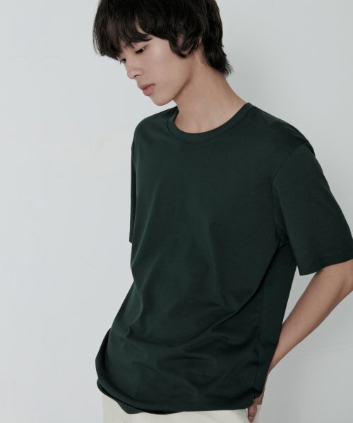 MUSINSA STANDARD（ムシンサスタンダード）の「[クールタンダード] ベーシッククルーネックTシャツ [ディープグリーン]（Tシャツ/カットソー・メンズ・その他・SMALL/MEDIUM/LARGE/X-LARGE/XX-LARGE/XXX-LARGE）」の12枚目の写真