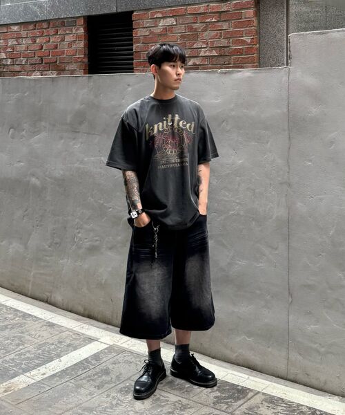 Verdnt（バーダント）の「切開ウォッシュドデニムバミューダパンツ[ビンテージ]（その他パンツ・レディース・ターコイズブルー系・SMALL/MEDIUM/LARGE/X-LARGE）」の18枚目の写真