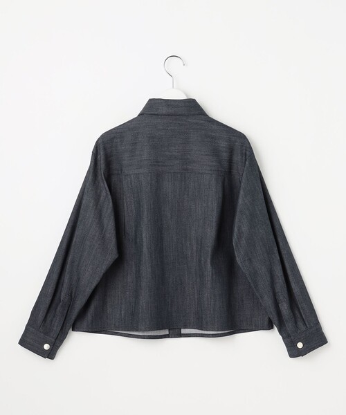 J.PRESS Ladies(J.プレス レディス)の「セルロースシャンブレー ジャケット(その他アウター・レディース・ネイビー系/ライトグレー系・S/XS)」の8枚目の写真
