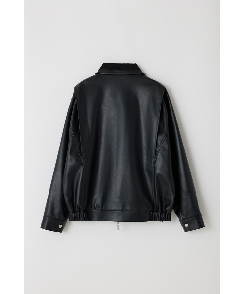 STYLEMIXER(スタイルミキサー)の「リブカラーレザージャケット(ライダースジャケット・メンズ・ブラック・MEDIUM/LARGE)」の18枚目の写真