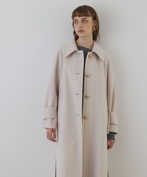 GRACE CONTINENTAL（グレースコンチネンタル）の「ウールカシミヤリバーコート（ステンカラーコート）」