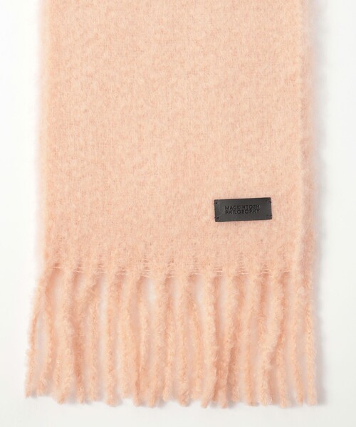 MACKINTOSH PHILOSOPHY（ﾏｯｷﾝﾄｯｼｭ ﾌｨﾛｿﾌｨｰ）の「モヘヤミックスマフラー（マフラー・レディース・ピンク系その他2/オフホワイト・FREE）」の4枚目の写真