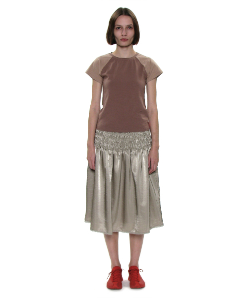 PARTIMENTO WOMEN(パルティメントウィメン)の「PWC カラーブロックフィットエブリデイT_モカ(Tシャツ/カットソー・レディース・その他・SMALL/MEDIUM/LARGE)」の2枚目の写真