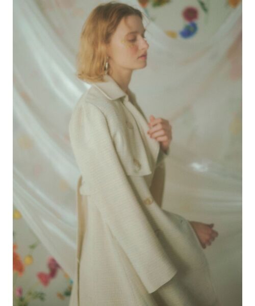 RESEXXY(リゼクシー)の「2WAYツイードレイヤードコート(トレンチコート・レディース・ピンク/アイボリー/ブラック・FREE)」の17枚目の写真