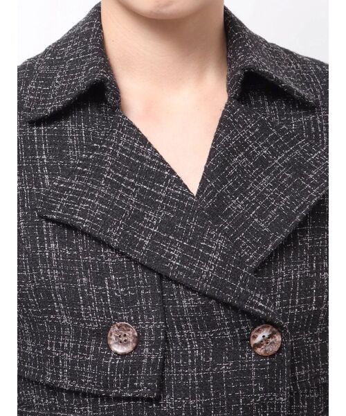 RESEXXY（リゼクシー）の「2WAYツイードレイヤードコート（トレンチコート・レディース・ピンク/アイボリー/ブラック・FREE）」の14枚目の写真