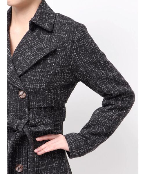 RESEXXY（リゼクシー）の「2WAYツイードレイヤードコート（トレンチコート・レディース・ピンク/アイボリー/ブラック・FREE）」の15枚目の写真