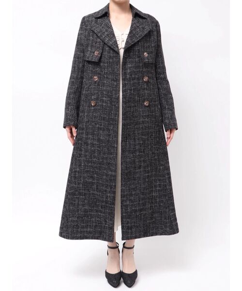 RESEXXY（リゼクシー）の「2WAYツイードレイヤードコート（トレンチコート・レディース・ピンク/アイボリー/ブラック・FREE）」の21枚目の写真