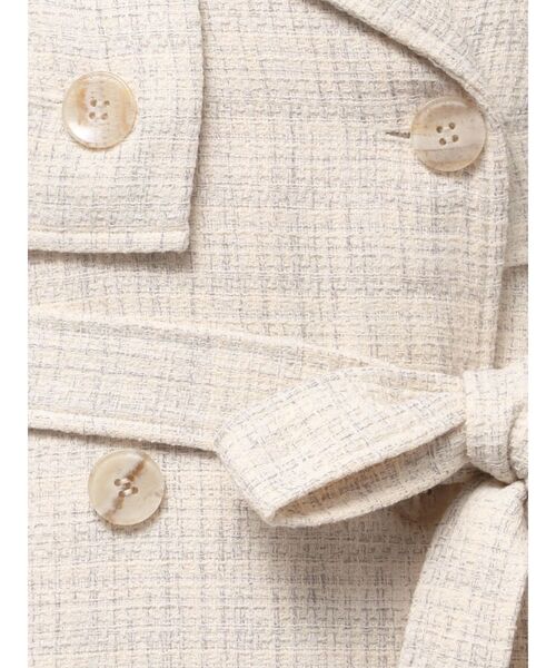 RESEXXY（リゼクシー）の「2WAYツイードレイヤードコート（トレンチコート・レディース・ピンク/アイボリー/ブラック・FREE）」の22枚目の写真