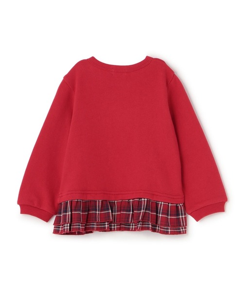 KP（ケーピー）の「mimiちゃんアップリケ 先染チェック×裏毛トレーナー（スウェット・キッズ・レッド/オフホワイト・80ｃｍ/90cm/110cm/120cm/130cm/100cm）」の11枚目の写真