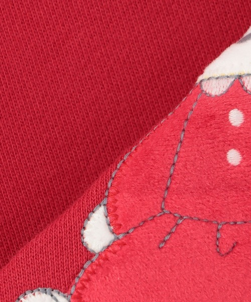 KP（ケーピー）の「mimiちゃんアップリケ 先染チェック×裏毛トレーナー（スウェット・キッズ・レッド/オフホワイト・80ｃｍ/90cm/110cm/120cm/130cm/100cm）」の15枚目の写真