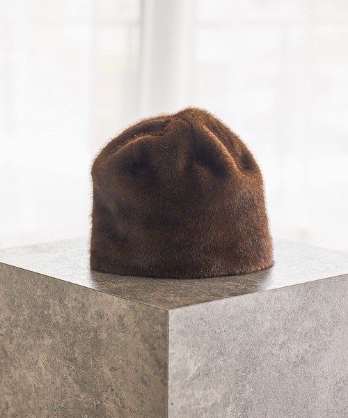 studio CLIP（スタディオクリップ）の「フェイクファーワッチ（ハット・レディース・ベージュ/ブラウン・FREE）」の2枚目の写真