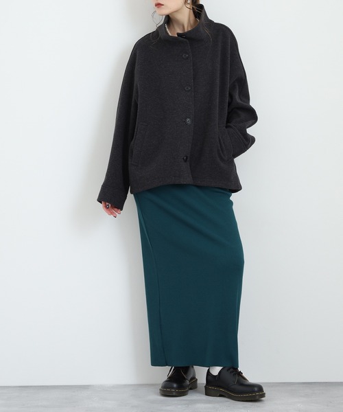 EGLANTINE(エグランティーヌ)の「EGLANTINE スタンドカラーフェイクウールコート(その他アウター・レディース・サンドベージュ/キャメル/カーキ/チャコールグレー・38)」の8枚目の写真
