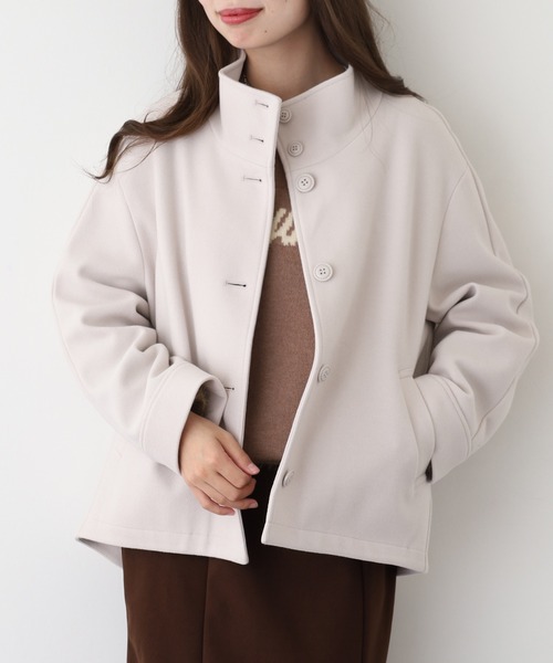 EGLANTINE(エグランティーヌ)の「EGLANTINE スタンドカラーフェイクウールコート(その他アウター・レディース・サンドベージュ/キャメル/カーキ/チャコールグレー・38)」の11枚目の写真