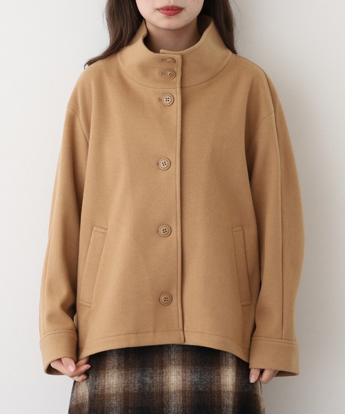 EGLANTINE(エグランティーヌ)の「EGLANTINE スタンドカラーフェイクウールコート(その他アウター・レディース・サンドベージュ/キャメル/カーキ/チャコールグレー・38)」の21枚目の写真