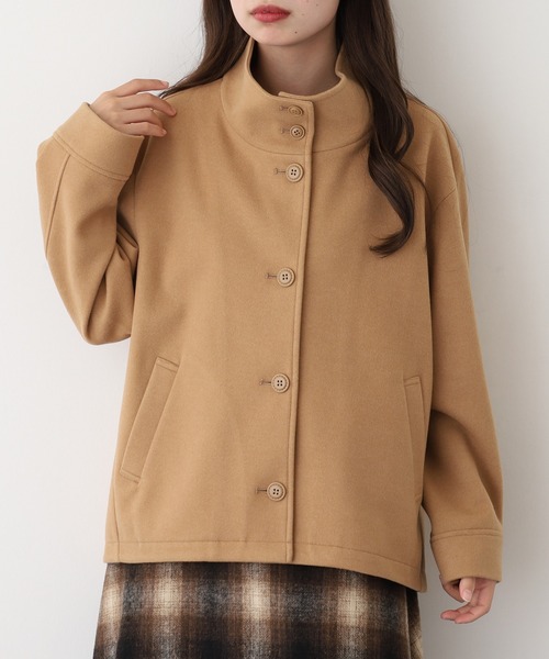 EGLANTINE(エグランティーヌ)の「EGLANTINE スタンドカラーフェイクウールコート(その他アウター・レディース・サンドベージュ/キャメル/カーキ/チャコールグレー・38)」の19枚目の写真