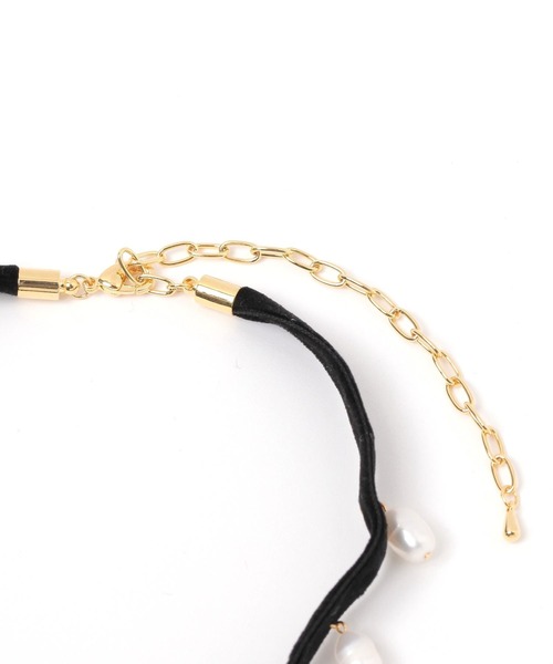 A part by(アパートバイ)の「ベロアパールチョーカー(チョーカー・レディース・ブラック・FREE)」の5枚目の写真