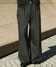 LIDNM | SILK NEP WOOL PANTS(スラックス)