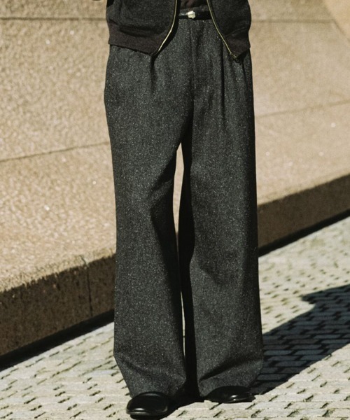 LIDNMリドムSILK NEP WOOL PANTS スラックスMサイズ SILK NEP WOOL PANTS（スラックス）｜LIDNM（リドム）のファッション