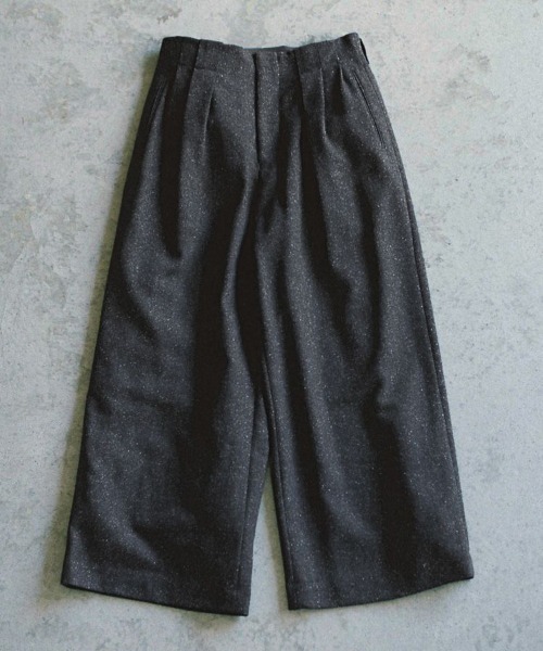 SILK NEP WOOL PANTS（スラックス）｜LIDNM（リドム）のファッション