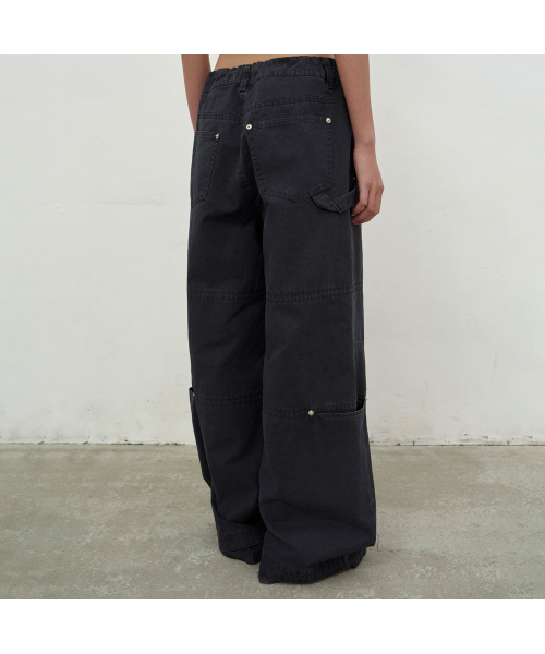 LCDC TM(エルシーディーシーティーエム)の「WASHED STRING WIDE-LEG TROUSERS (DARK GREY)(その他パンツ・レディース・ダークグレー・MEDIUM/SMALL)」の6枚目の写真