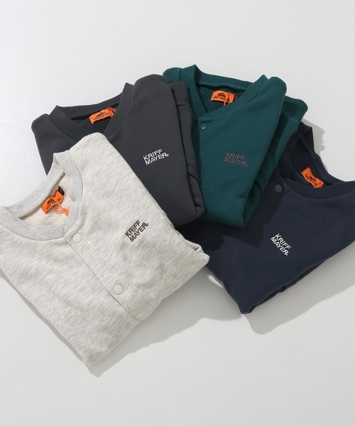 KRIFF MAYER Kid's Collection（クリフメイヤーキッズコレクション）の「【裏毛】チェルシージャケット（カーディガン/ボレロ・キッズ・ネイビー/グリーン/グレー/チャコール・170/160/140/130/120/150）」の5枚目の写真