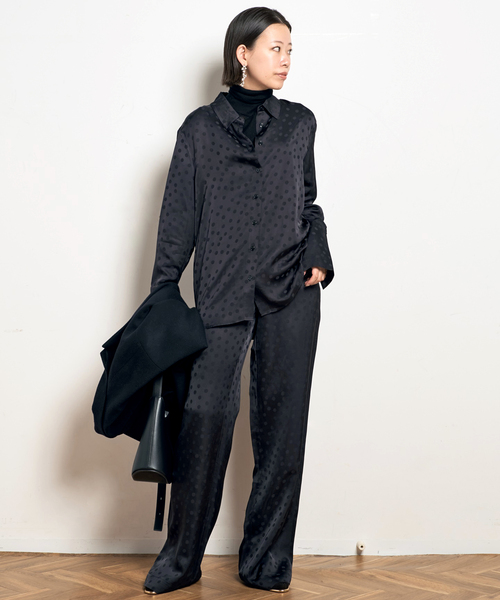 Anine Bing(アニー ビング)の「【ANINE BING/アニン ビン】DOT PANTS(スラックス・レディース・ブラック・FREE)」の4枚目の写真