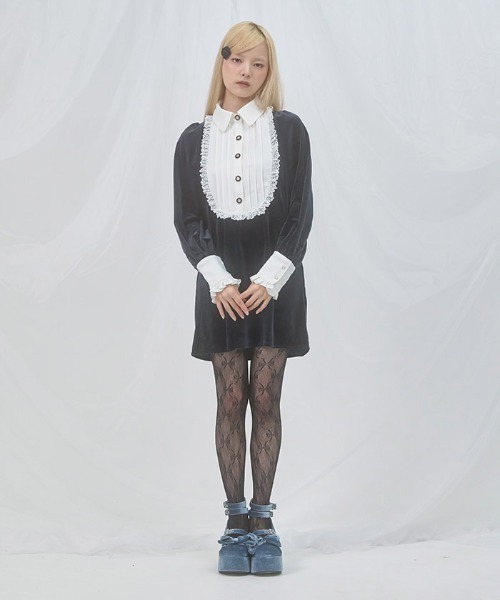 クラシカルベロアワンピース（ワンピース）｜FickleBebe（フィクルベベ