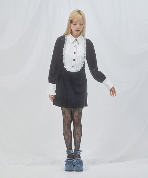 クラシカルベロアワンピース（ワンピース）｜FickleBebe（フィクルベベ