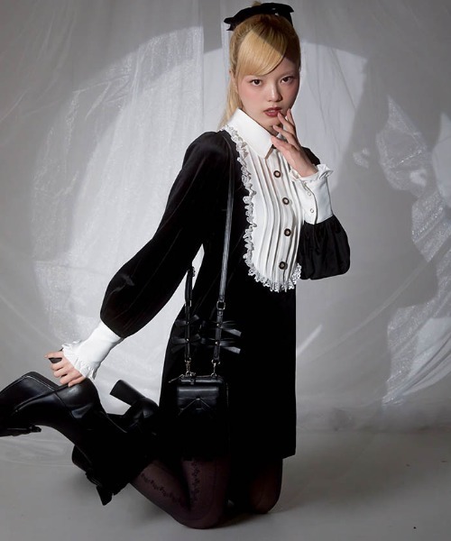 クラシカルベロアワンピース（ワンピース）｜FickleBebe（フィクルベベ