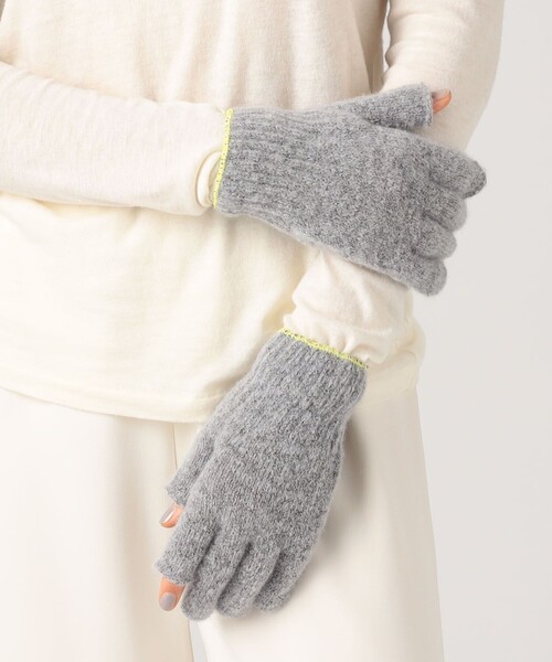 TEMBEA（テンベア）の「■【別注】TEMBEA 2FINGERLESS GUNTE グローブ（手袋・レディース・ライトグレー/ブラウン/ライトベージュ・FREE）」の4枚目の写真