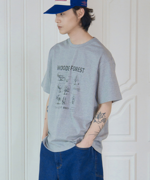 CAMEL WORK(キャメルワーク)の「ウーデンフォレスト半袖Tシャツ(グレー)(Tシャツ/カットソー・メンズ・その他・LARGE/X-LARGE)」の1枚目の写真