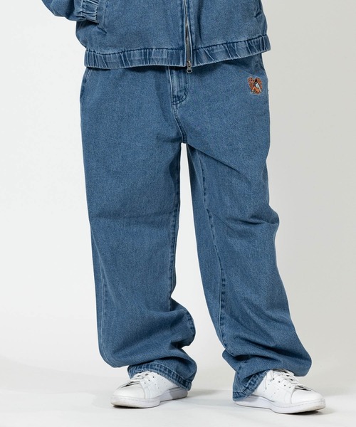 Red Cap Girl（レッドキャプガール）の「【a-r】〔RedCapGirl/レッドキャップガール〕ハート刺繍 裾ドローコード ワイドデニム（デニムパンツ・メンズ・ブラック/ブルー/スミクロ・LARGE/MEDIUM）」の20枚目の写真