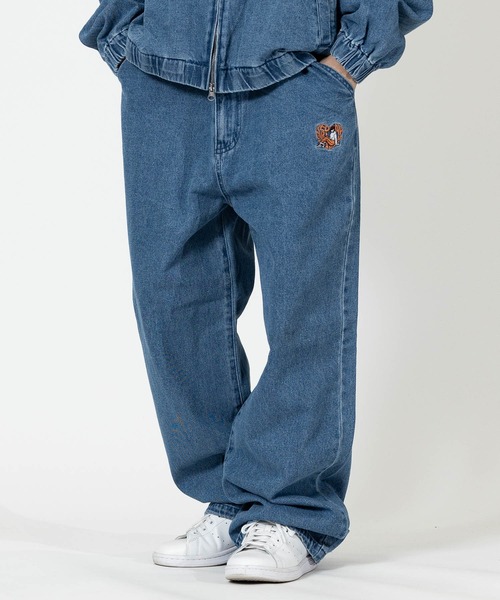 Red Cap Girl（レッドキャプガール）の「【a-r】〔RedCapGirl/レッドキャップガール〕ハート刺繍 裾ドローコード ワイドデニム（デニムパンツ・メンズ・ブラック/ブルー/スミクロ・LARGE/MEDIUM）」の21枚目の写真