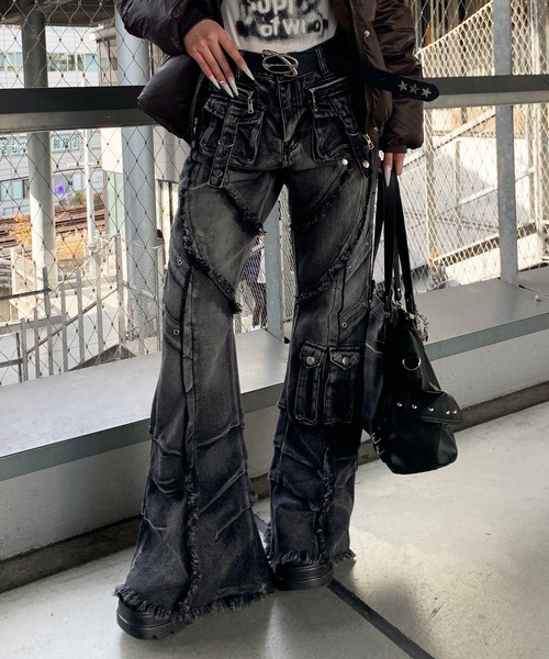 lilful（リルフル）の「【26年春夏新作】Y2K ウォッシュ加工 ダメージ