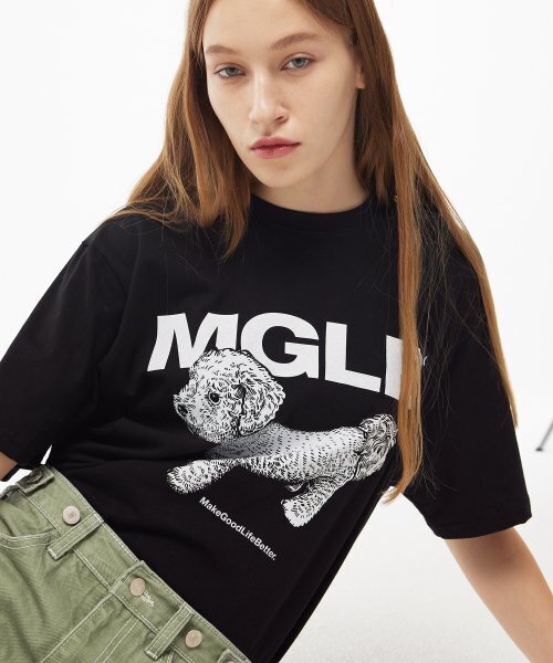 MATCHGLOBE(マッチグローブ)の「ベイビープードルボックスTシャツ(ブラック)(Tシャツ/カットソー・レディース・その他・FREE)」の2枚目の写真