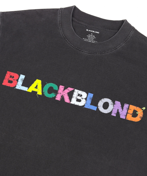 BLACK BLOND(ブラック ブロンド)の「ビビディ アンカバー カラーズ ロゴ ピグメント 半袖Tシャツ (ヴィンテージブラック)(Tシャツ/カットソー・メンズ・その他・MEDIUM/LARGE/X-LARGE)」の4枚目の写真