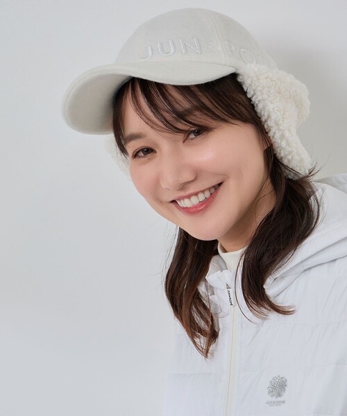JUN&ROPE'(ジュンアンドロペ)の「ボア耳当て付きキャップ(キャップ・レディース・ブラック/ホワイト・FREE)」の10枚目の写真