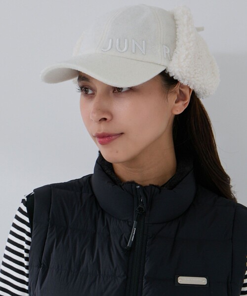JUN&ROPE'(ジュンアンドロペ)の「ボア耳当て付きキャップ(キャップ・レディース・ブラック/ホワイト・FREE)」の13枚目の写真