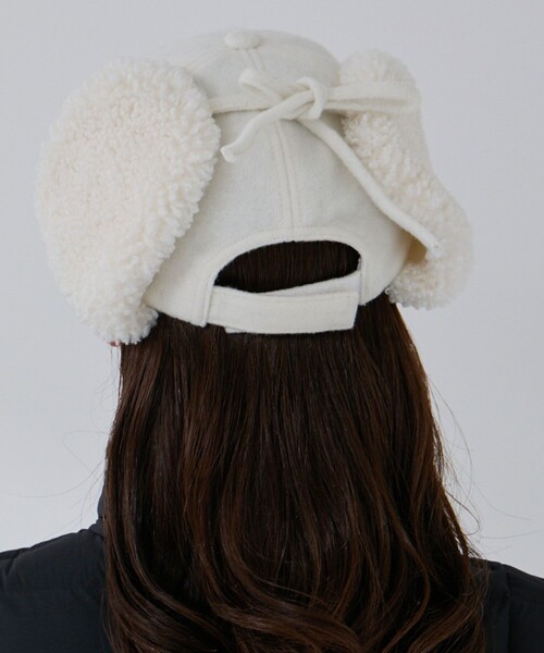 JUN&ROPE'(ジュンアンドロペ)の「ボア耳当て付きキャップ(キャップ・レディース・ブラック/ホワイト・FREE)」の14枚目の写真
