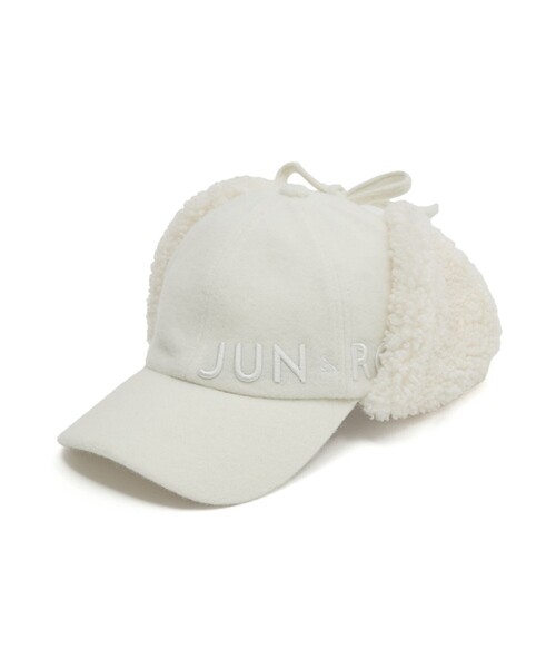 JUN&ROPE'(ジュンアンドロペ)の「ボア耳当て付きキャップ(キャップ・レディース・ブラック/ホワイト・FREE)」の3枚目の写真