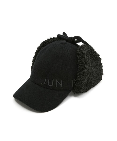JUN&ROPE'(ジュンアンドロペ)の「ボア耳当て付きキャップ(キャップ・レディース・ブラック/ホワイト・FREE)」の4枚目の写真