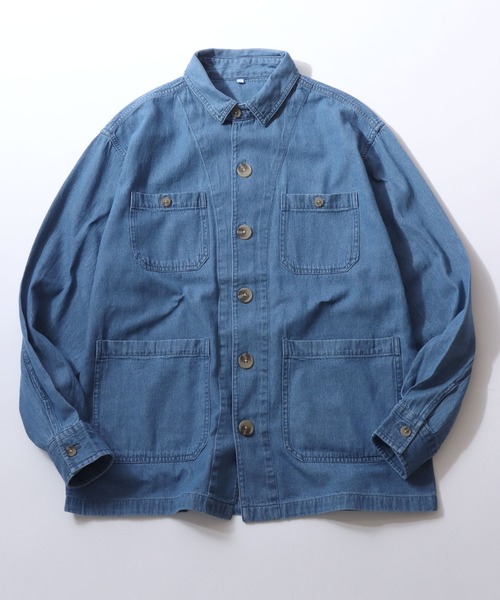 セール】Denim Coverall Jacket/オーバーサイズ デニムカバーオール