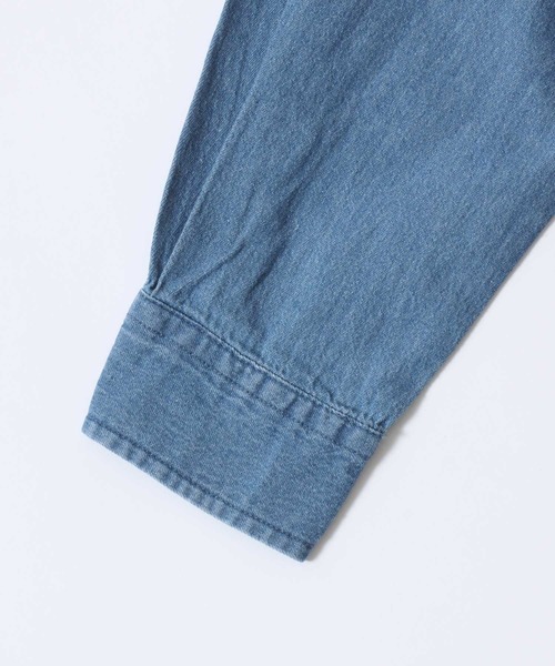 SITRY（シトリー）の「Denim Coverall Jacket/オーバーサイズ デニムカバーオール デニムジャケット デニムシャツ（カバーオール・メンズ・ブルー/ネイビー・M/L/LL）」の13枚目の写真