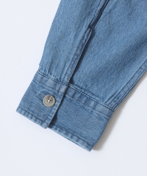 SITRY（シトリー）の「Denim Coverall Jacket/オーバーサイズ デニムカバーオール デニムジャケット デニムシャツ（カバーオール・メンズ・ブルー/ネイビー・M/L/LL）」の14枚目の写真